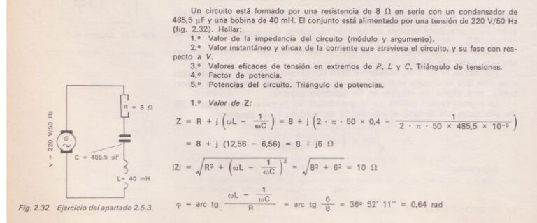 Ejercicios Resueltos De Corriente Alterna Circuitos RLC En Serie Y