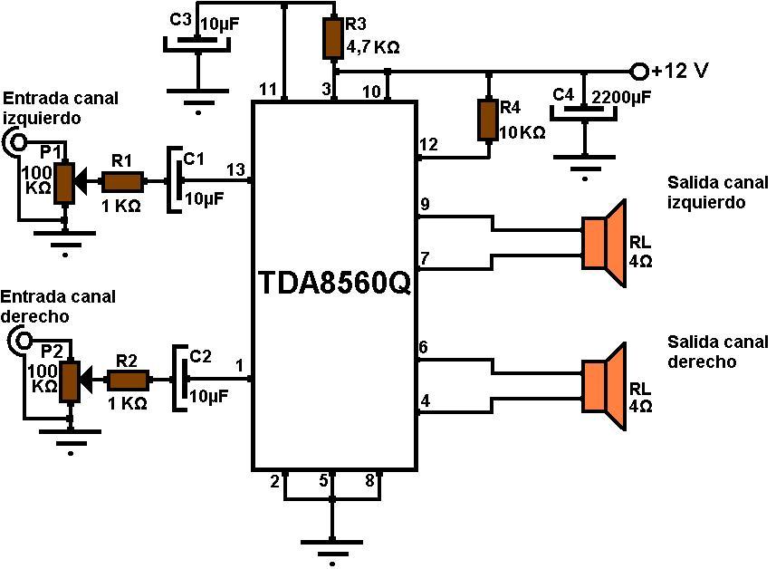 Amplificador de 2 Watts con Transistores