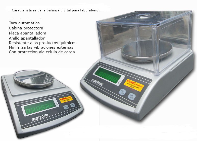 Características de la balanza digital para laboratorio