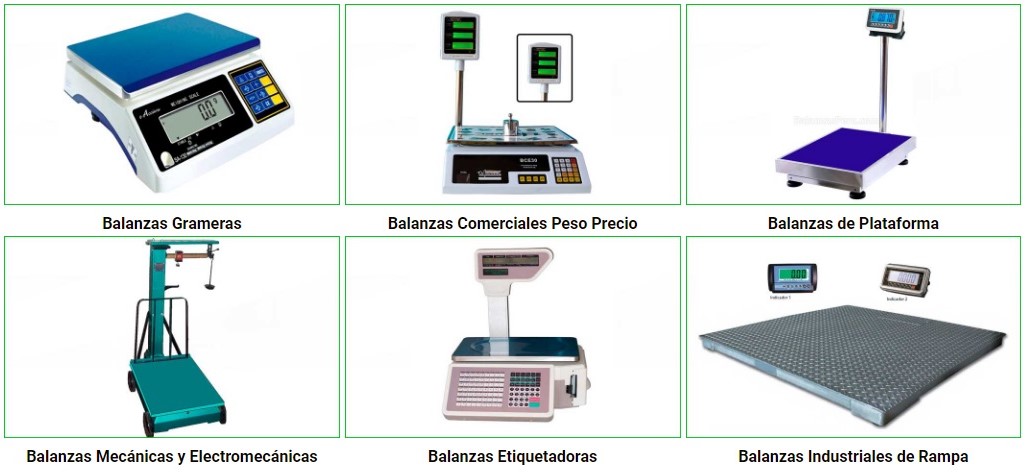 Tipos de balanzas con diferentes resoluciones